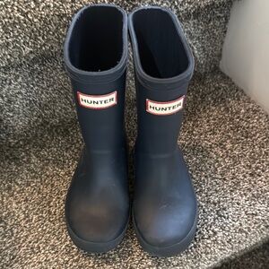 Hunter Navy Blue Rain Boots
